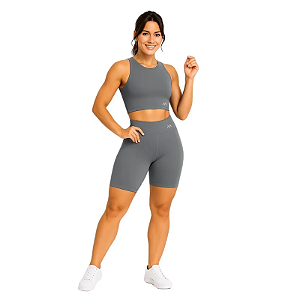 *Blackout* Conjunto Blackout Bermuda e Cropped Zero Transparência @TAMOSO