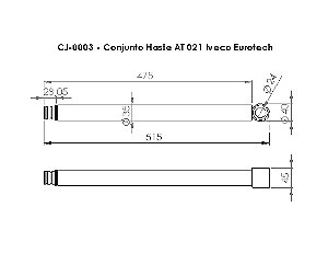 CONJUNTO HASTE AT 021 IVECO EUROTECH