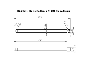 CONJUNTO HASTE AT 023 IVECO STRALIS