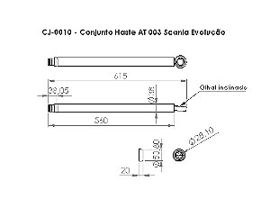 CONJUNTO HASTE AT 003 SCANIA EVOLUÇÃO (REF 1517324 / 1549738)