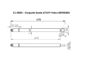 CONJUNTO HASTE AT 019 VOLVO 20922303