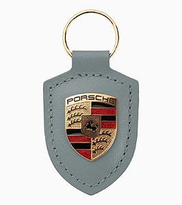 Chaveiro de Couro com Emblema Porsche - Fob Green