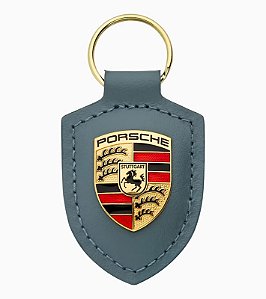 Chaveiro de Couro com Emblema Porsche - Fob Blue