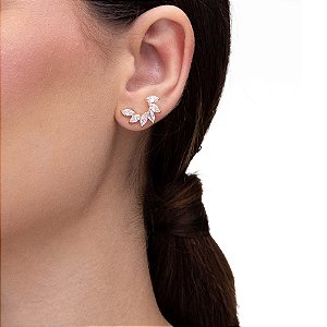 Brinco Earcuff Navetes Pequeno Ouro 18K