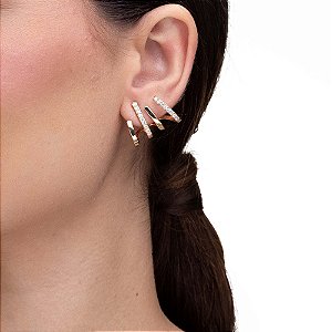 Brinco Hook 4 Garras Ouro 18K