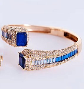 Bracelete Zircônia Azul Degradê