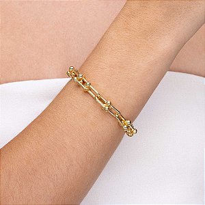 Pulseira Elos Pequenos U Ouro 18K