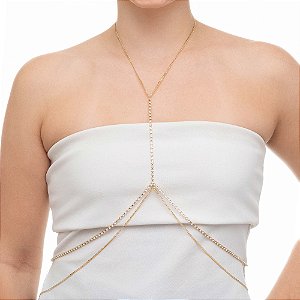 Body Chain Luxo com Zircônias