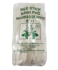 Macarrão De Arroz Tailandês Rice Stick Banh Pho 5mm Deer 300g