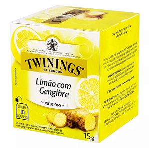 Cha Twinings 15G DP com 10 saches Limao com Gengibre