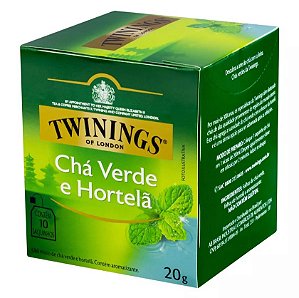 Cha Twinings 20G DP com 10 saches Verde com Hortelã