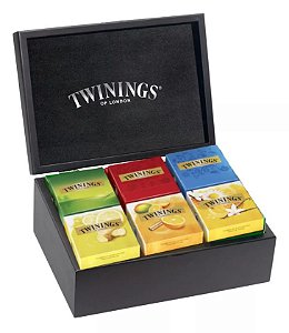 Chá Twinings Caixa de Madeira  60 Sachês Preta