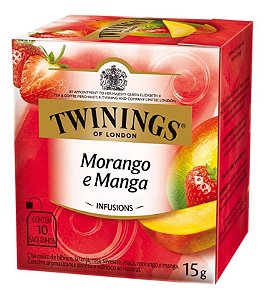 Cha Twinings Misto 15G DP com 10 saches Morango e Manga