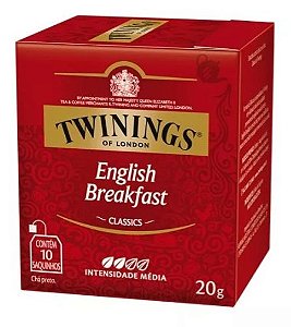 Cha Twinings Preto 20G DP com 10 Saches English Break