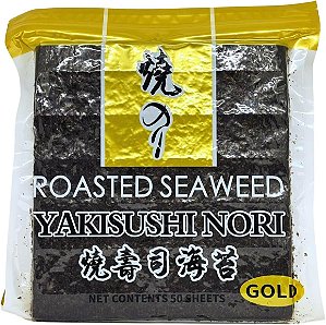 Alga Marinha Yakisushi Nori Gold (Dourado) 140g com 50 folhas