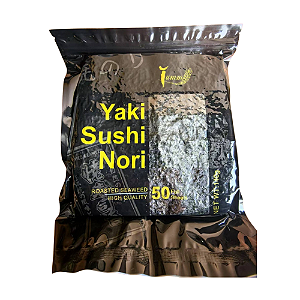 Alga Marinha Yakisushi Nostimo Nori Black 140g com 50 folhas