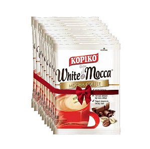 Café Kopiko Mocha Branco instantaneo em pó sache 20g
