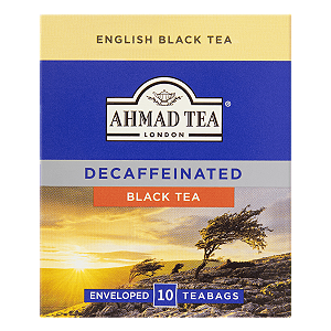 Chá Ahmad Preto English Decaffeinated Tea London Caixa 20g 10 Unidades