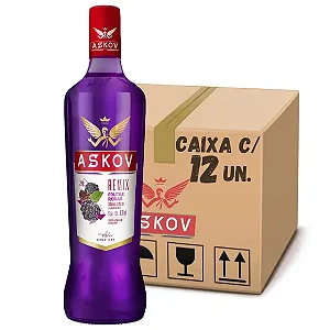 Vodka Askov Remix Sabor Frutas Roxas Garrafa 900ml