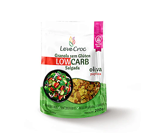 Granola Salgada Low Carb Oliva e Páprica Leve Croc 200G