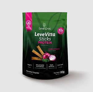 LeveVitta Protein Sticks Cebola e Orégano Leve Croc 90G