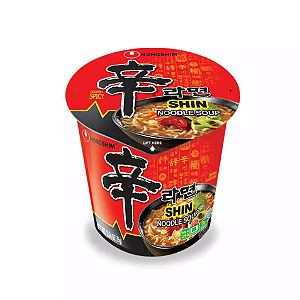 Macarrão Instantâneo Nongshim Shin Ramyun Lamen Cup Sabor Carne e Vegetais 68g