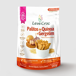 Palitos Salgados Quinoa e Gergelim Leve Croc 120G