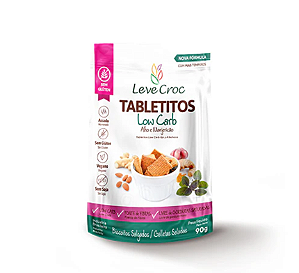 Tabletitos Low Carb Alho e Manjericão Leve Croc 90G
