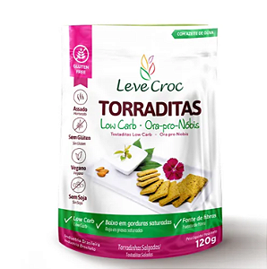 Torraditas Sem Gluten Low Carb Ora-Pro-Nobis Leve Croc 120G