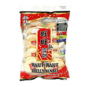 Biscoito de Arroz Shelly Senbei Sembei Doce Want Want 122g