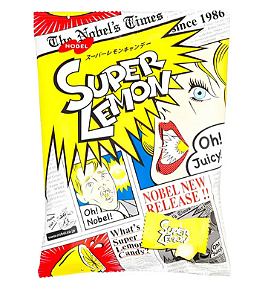 Bala Nobel Super Lemon Candy 83,6g - Balas azedas de limão.