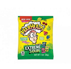 Bala Warheads Hard Candy Ultra Azeda Extreme Sour Importada 28g