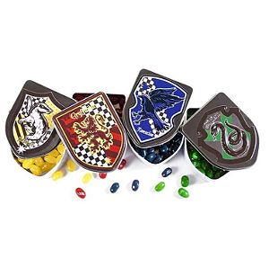 Harry Potter Brasão das Casas de Hogwarts - Lata de Balas - Crest Tin 28g - Jelly Belly