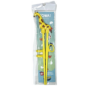 Hashi Infantil com Boneco Com Suporte de Dedos Girafa Amarela