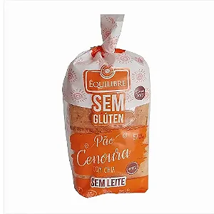 PÃO FORMA CENOURA C/CHIA SEM GLÚTEN 350G EQUILIBRE