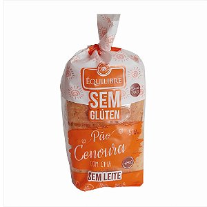 PÃO FORMA CENOURA C/CHIA SEM GLÚTEN 350G EQUILIBRE