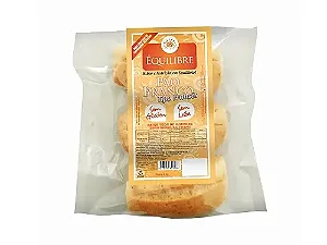PÃO BRANCO TIPO FRANCÊS S/GLÚTEN S/LACTOSE 150g (3un)