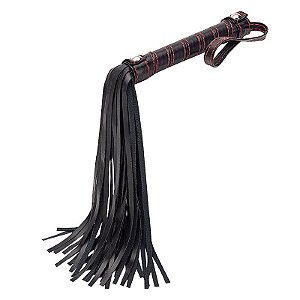 Chicote Luxo Preto e Vermelho