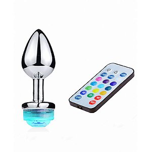 Plug Anal com led de 13 cores com controle