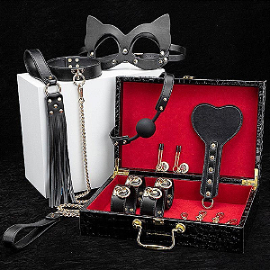 KIT MALETA SADO LUXO PRETO