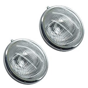 Par de Farol Olho de Boi Lente Raiada