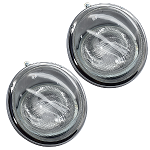 Par de Farol Olho de Boi Lente Lisa