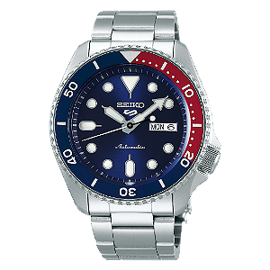 Relógio Seiko 5 Sports Automático SRPD53B1 Azul e Vermelho