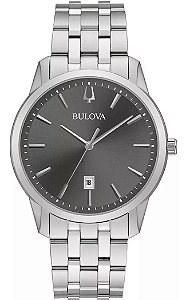 Relógio Bulova Prata | Classic | Quartz | Mostrador Cinza | 96B341