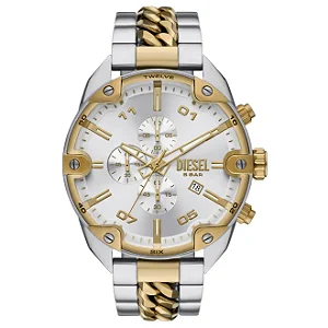 Relógio DIESEL Spiked Cronógrafo Masculino Prateado Misto DZ4629B1 S1SK