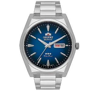 Relógio Orient 3 Estrelas Automático Azul F49SS013NH D1SX
