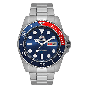 Relógio ORIENT Automático Submariner F49SS026NH Azul PEPSI