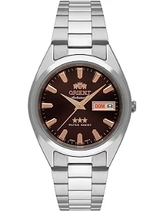 Relógio Orient 3 Estrelas Automático Marrom 469SS084NH N1SX