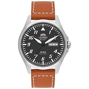 Relógio Orient 3 Estrelas Air Pilot Automático Preto YN6SC010 P2MX