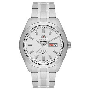 Relógio Orient 3 Estrelas Automático Branco 469SS075NH S1SX